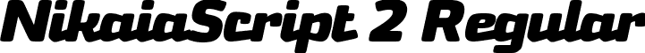 NikaiaScript 2 Regular font - Nikaia Script Bold.ttf