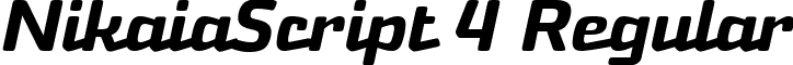 NikaiaScript 4 Regular font - Nikaia Script Medium.ttf