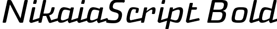 NikaiaScript Bold font - Nikaia Script.ttf