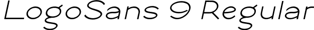 LogoSans 9 Regular font - Logo Sans Demi Bold Italic.ttf