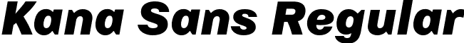 Kana Sans Regular font - Kana Sans Black Italic.ttf