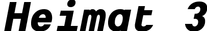 Heimat 3 font - Heimat Mono ExtraBold Italic.ttf