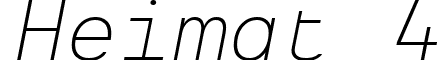 Heimat 4 font - Heimat Mono ExtraLight Italic.ttf