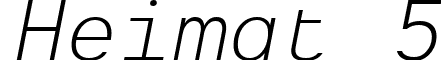 Heimat 5 font - Heimat Mono Light Italic.ttf