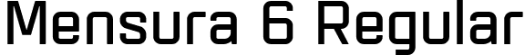 Mensura 6 Regular font - Mensura Bold.ttf