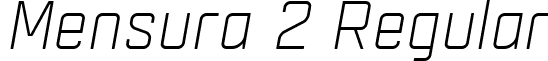 Mensura 2 Regular font - Mensura Light Italic.ttf