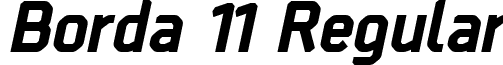 Borda 11 Regular font - Borda ExtraBold Italic.ttf