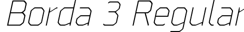 Borda 3 Regular font - Borda Light Italic.ttf