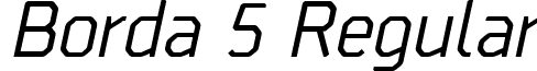 Borda 5 Regular font - Borda Medium Italic.ttf