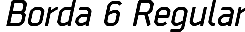 Borda 6 Regular font - Borda DemiBold Italic.ttf