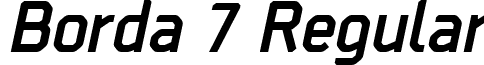 Borda 7 Regular font - Borda Bold Italic.ttf