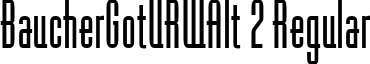 BaucherGotURWAlt 2 Regular font - Baucher Gothic URW Alternates.ttf