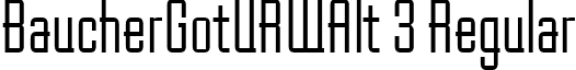 BaucherGotURWAlt 3 Regular font - Baucher Gothic URW Extended Alternates.ttf