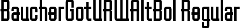 BaucherGotURWAltBol Regular font - Baucher Gothic URW Bold Extended Alternates.ttf