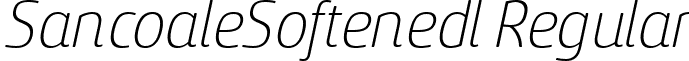 SancoaleSoftenedl Regular font - Sancoale Softened Light Italic.ttf