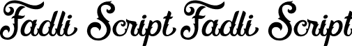 Fadli Script Fadli Script font - Fadli Script.ttf