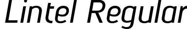 Lintel Regular font - Lintel Medium Italic.ttf