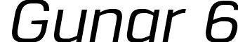 Gunar 6 font - Gunar Medium Italic.ttf