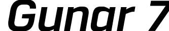 Gunar 7 font - Gunar Bold Italic.ttf