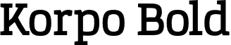 Korpo Bold font - Korpo Serif Bold.otf