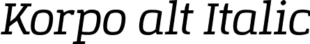 Korpo alt Italic font - Korpo Serif Alt Italic.otf