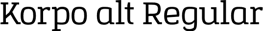 Korpo alt Regular font - Korpo Serif Alt.otf