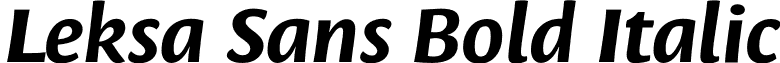 Leksa Sans Bold Italic font - LeksaSans-BoldItalic.otf