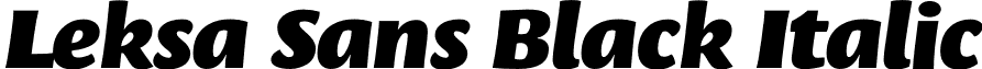 Leksa Sans Black Italic font - LeksaSans-BlackItalic.otf