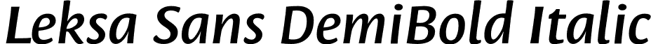 Leksa Sans DemiBold Italic font - LeksaSans-DemiboldItalic.otf