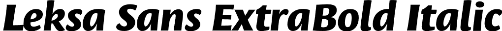 Leksa Sans ExtraBold Italic font - LeksaSans-ExtraboldItalic.otf