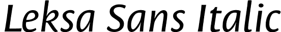 Leksa Sans Italic font - LeksaSans-Italic.otf