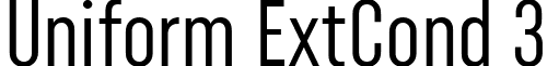 Uniform ExtCond 3 font - Uniform Extra Condensed.ttf