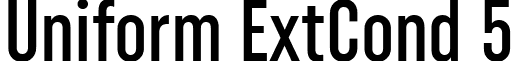 Uniform ExtCond 5 font - Uniform Extra Condensed Medium.ttf