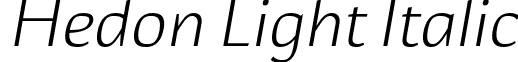 Hedon Light Italic font - Hedon Light Italic.otf