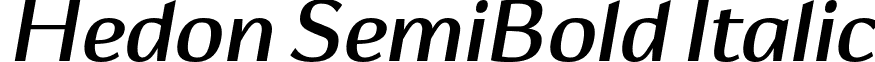 Hedon SemiBold Italic font - Hedon SemiBold Italic.otf