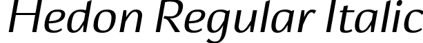 Hedon Regular Italic font - Hedon Italic.otf