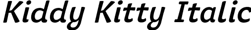 Kiddy Kitty Italic font - Kiddy Kitty Italic.otf
