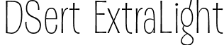 DSert ExtraLight font - DSert-ExtraLight.otf