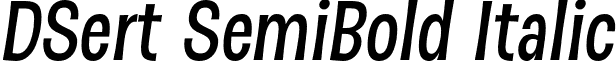 DSert SemiBold Italic font - DSert-SemiBoldItalic.otf