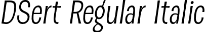 DSert Regular Italic font - DSert-RegularItalic.otf