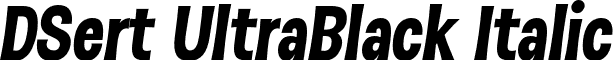 DSert UltraBlack Italic font - DSert-UltraBlackItalic.otf