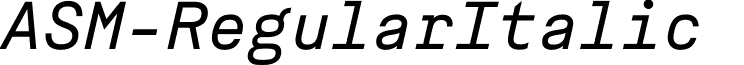 ASM-RegularItalic & font - ASM Italic.otf