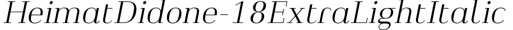 HeimatDidone-18ExtraLightItalic & font - Heimat Didone 18 Extra Light Italic.otf