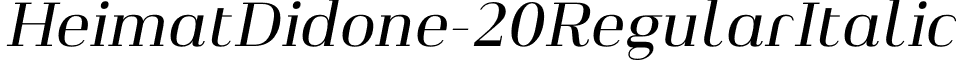 HeimatDidone-20RegularItalic & font - Heimat Didone 20 Regular Italic.otf