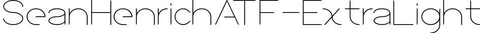 SeanHenrichATF-ExtraLight & font - sean henrich atf extralight.otf