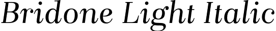 Bridone Light Italic font - BridoneLight-Italic_14.otf