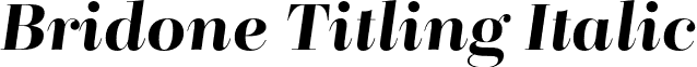 Bridone Titling Italic font - BridoneTitling-Italic_12.otf