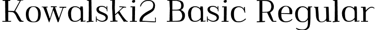 Kowalski2 Basic Regular font - Kowalski2Basic.otf