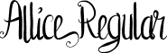 Allice Regular font - Allice.ttf