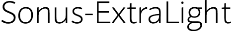Sonus-ExtraLight & font - Sonus-ExtraLight.otf